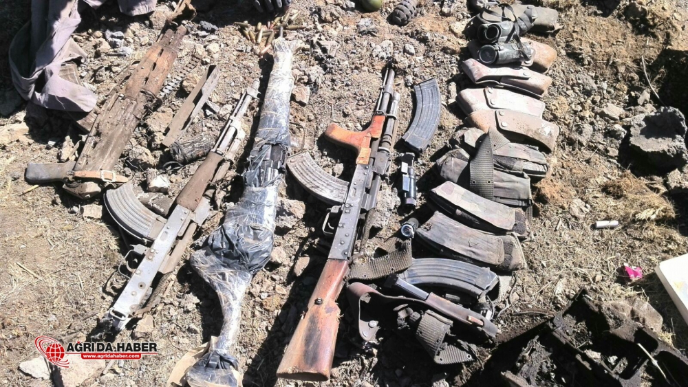 Tendürek Dağında PKK'nın Bomba Ürettiği Merkez İmha Edidi