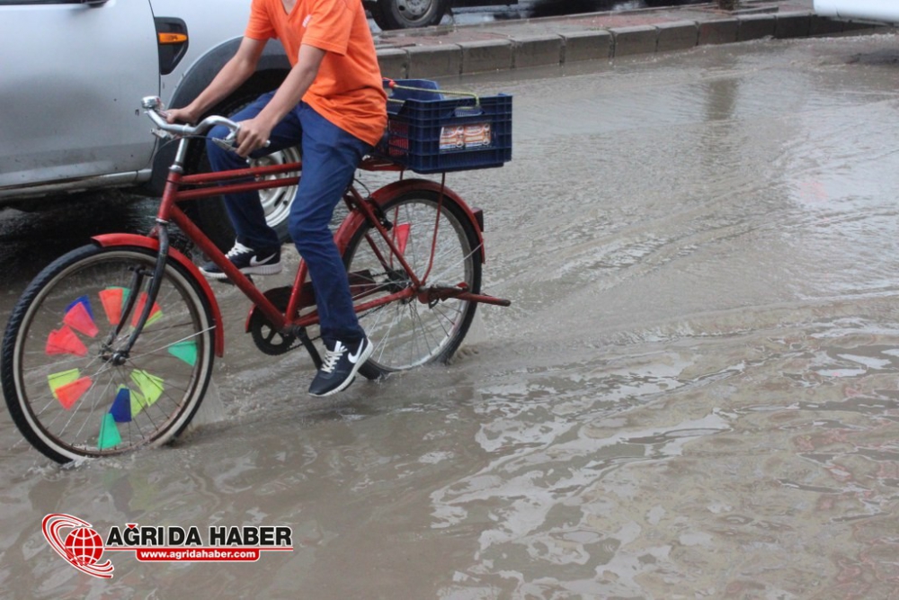 Ağrı'da Yağmur ve Dolu Yağışı