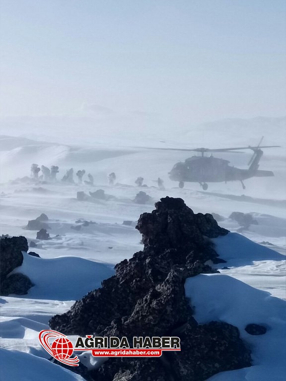 Tendürek'te operasyon 15 Mağara İmha Edildi