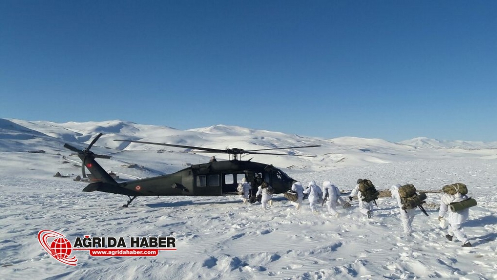 Tendürek'te operasyon 15 Mağara İmha Edildi