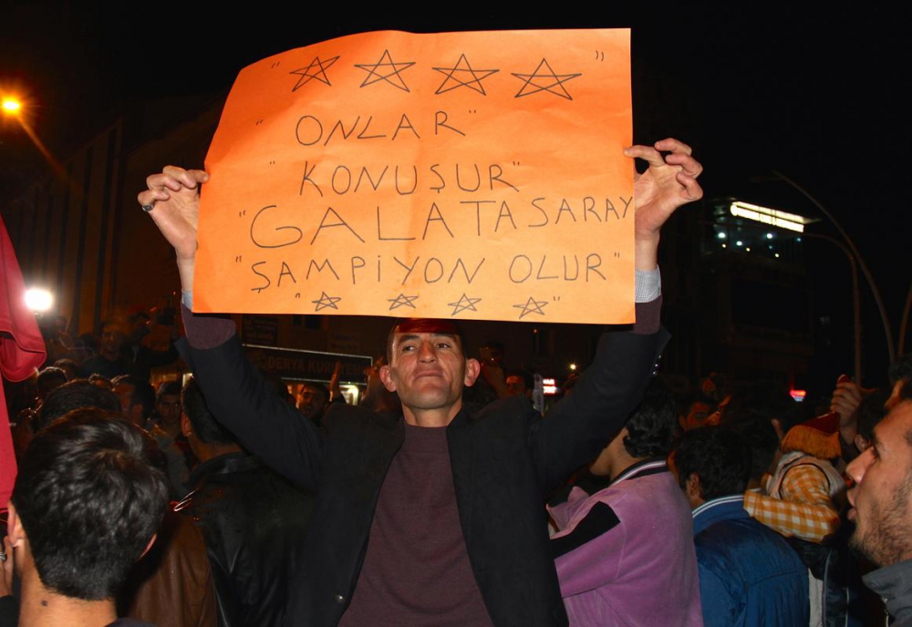 Ağrı'da Galatasaray Taraftarının şampiyonluk Sevinci