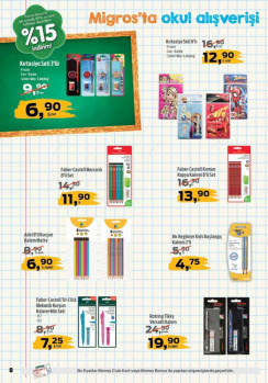 Migros 1-12 Eylül Okul Ürünleri İndirim Kampanyası Kataloğu