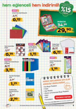 Migros 1-12 Eylül Okul Ürünleri İndirim Kampanyası Kataloğu