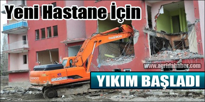 Yeni Hastane İçin Yıkım Çalışması