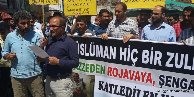 Ağrıda İHH Şubesi IŞİD Saldırılarını Protesto Etti