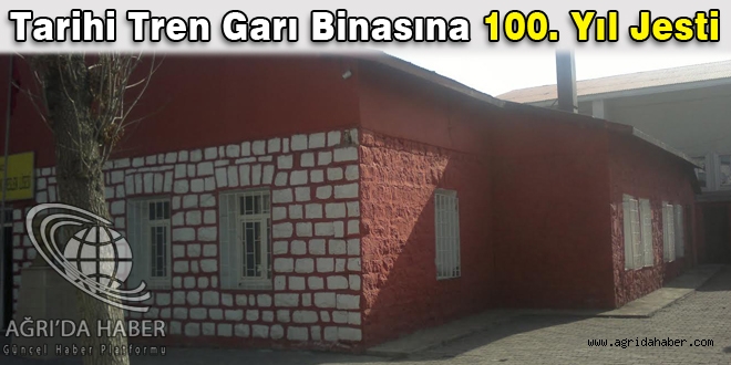 Tarihi Tren garı binasına 100. Yıl jesti.