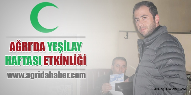 AĞRI'DA YEŞİLAY HAFTASI ETKİNLİĞİ