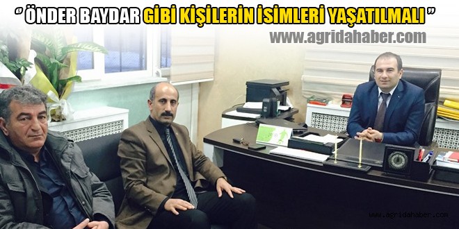 Önder Baydar Gibi Kişilerin Isimleri Yaşatilmali