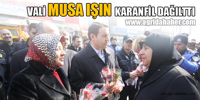 Vali Musa Işın, Karanfil Dağıttı
