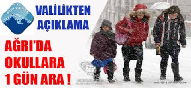 Ağrı'da Kar Tatili