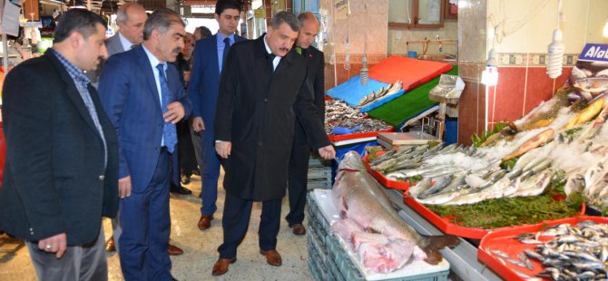 Belediye Başkanı Gürkan'dan Kasap Pazarı'na ziyaret