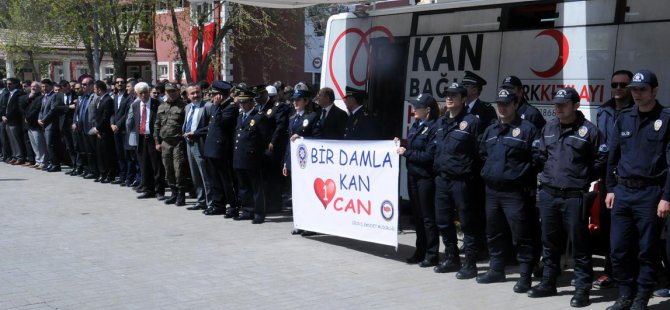 Polislerden kan bağışı kampanyası