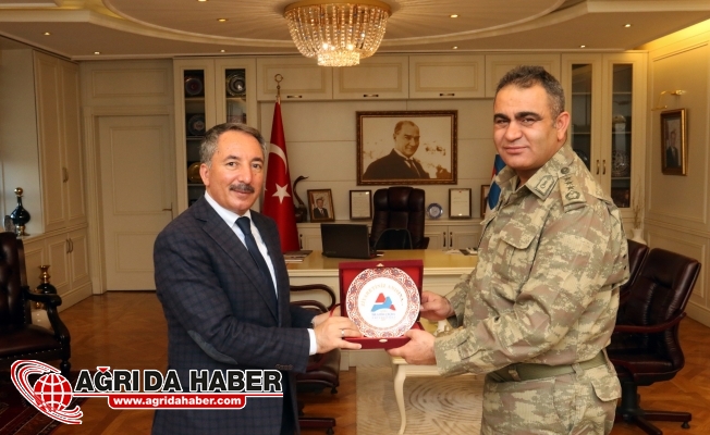 İl Jandarma Komutanı Gökhan Şahin Rektör Abdulhalik Karabulut'u Ziyaret Etti