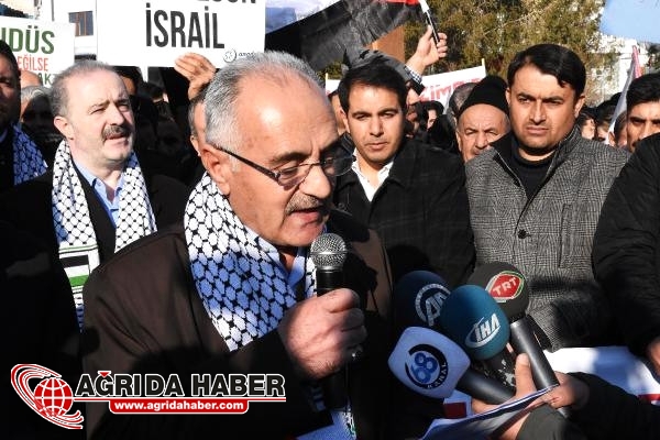 Van'da Kudüs İçin Binlerce Kişi Toplanarak Protesto Yaptı