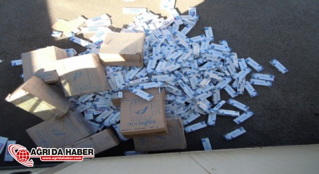 Erzurum’da 11 bin 500 paket kaçak sigara ele geçirildi