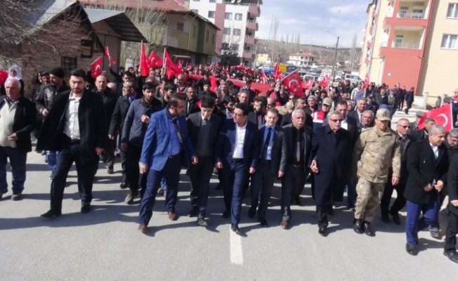 Doğanşehir’de Mehmetçiğe destek yürüyüşü