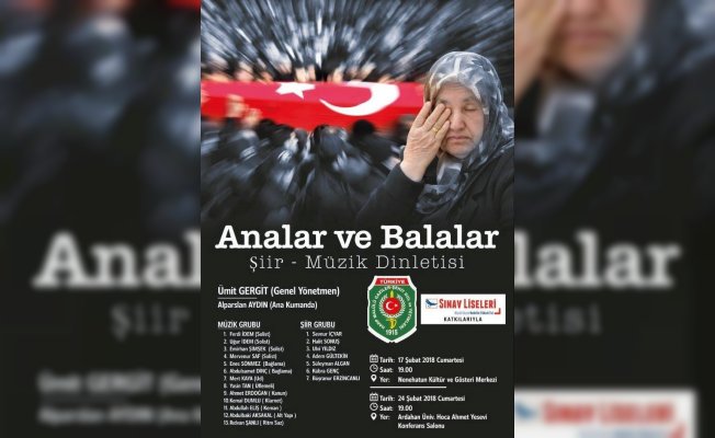 Erzurum’da “Analar ve Balalar” isimli şiir ve müzik dinletisi