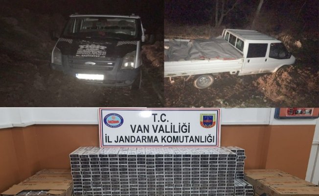 Jandarma ekiplerinin üzerine sürülen araçta kaçak sigara çıktı