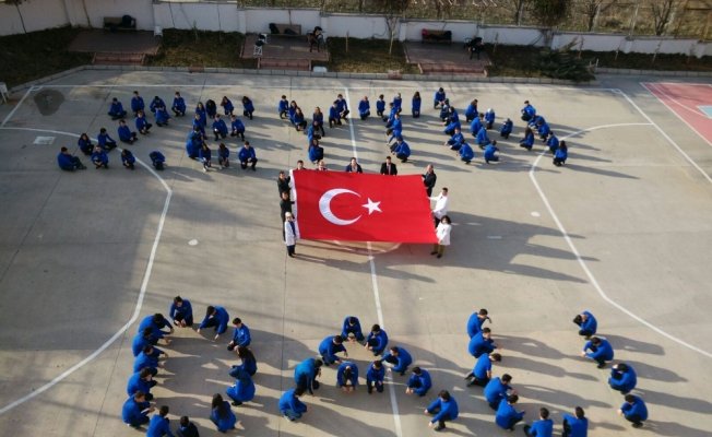 Öğrencilerden ‘Zeytin Dalı Herakatı’ mesaj Öğrencilerden ‘Zeytin Dalı Herakatı’ mesaj