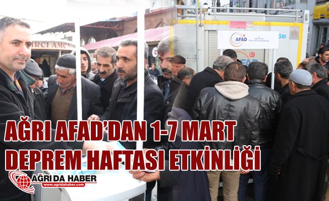 Ağrı AFAD'dan 1-7 Mart Deprem Haftası Etkinlikleri