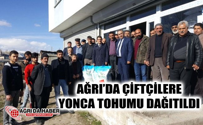 Ağrı Tarım İl Müdürlüğü Çiftçilere Yonca Tohumu Dağıttı