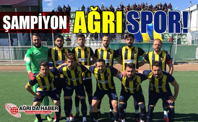 Bölgesel Amatör Ligi 1.Grup Şampiyonu Ağrı 1970 Spor