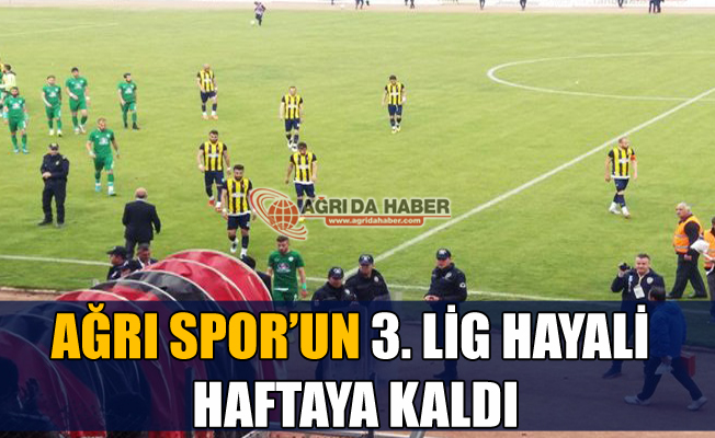 Ağrı 1970 Spor Adıyaman 1954 Spor'a 3-1 Mağlup Oldu