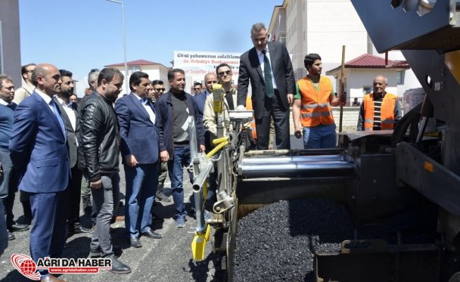 Ağrı'da Asfalt Çalışmalarına Kurban Kesilerek Başlandı