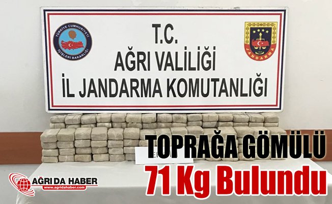 Ağrı'da Toprağa gömülü 71kilo 400 gr Eroin bulundu