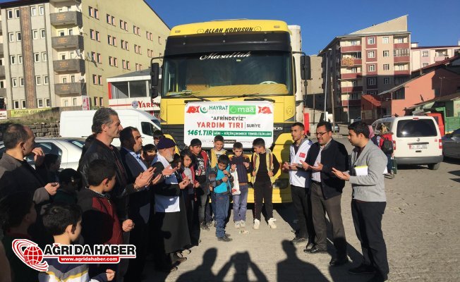 Ağrı Hayrat Yardım Derneğinden Suriye'ye Yardım
