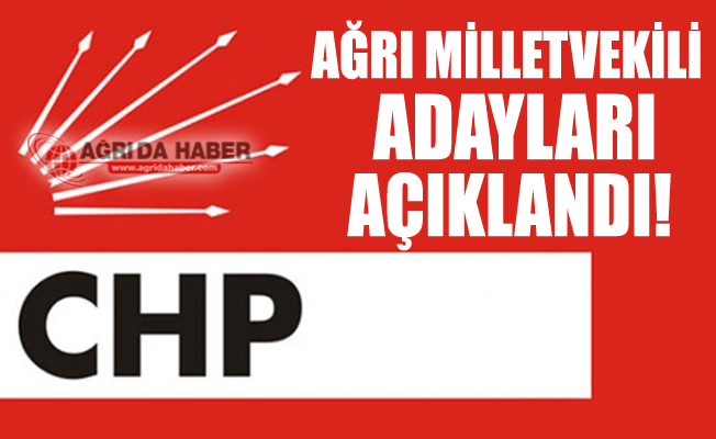 2018 CHP Ağrı Milletvekili Adayları Açıklandı