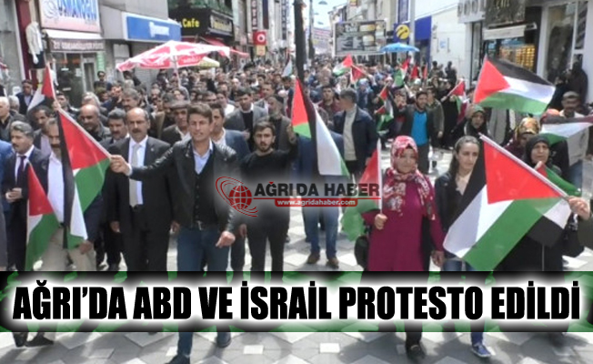 Ağrı'da İsrail ve ABD Protesto Edildi Ağrı'da İsrail ve ABD Protesto Edildi