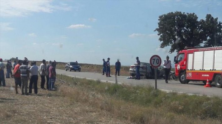 Edirne'de Trafik Kazası 2 Ölü Var