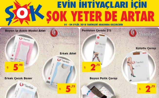 Şok 1-4 Eylül Aktüel Ürünler İndirim Kataloğu Yayınlandı!