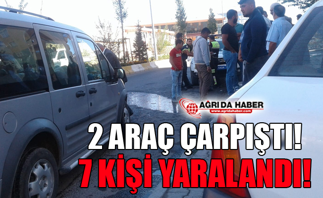 Ağrı'da Trafik Kazası (İki Otomobil Çarpıştı) 7 Yaralı!
