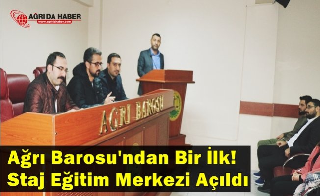 Ağrı Barosu Staj Eğitim Merkezi Açılışı Yaptı