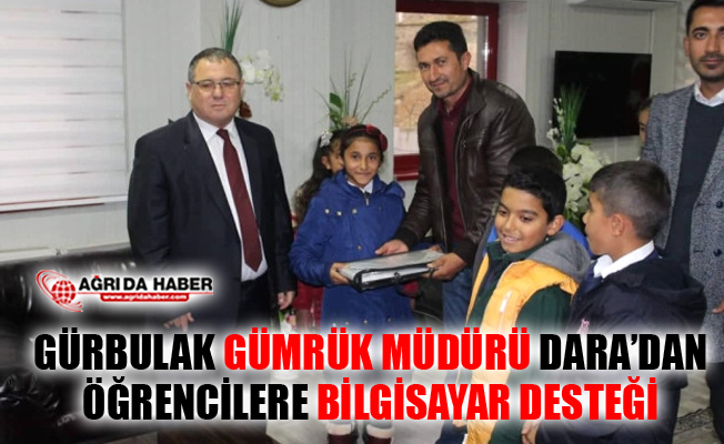 Doğubayazıt Gürbulak Gümrük Müdürü Dara'dan Öğrencilere Bilgisayar