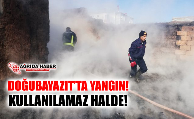 Ağrı Doğubayazıt'ta Yangın! 1 Ev Kullanılamaz Halde!