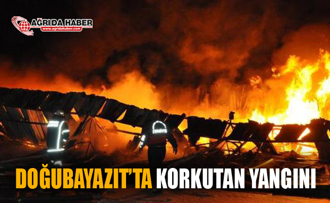 Doğubayazıt'ta Korkutan Depo Yangını