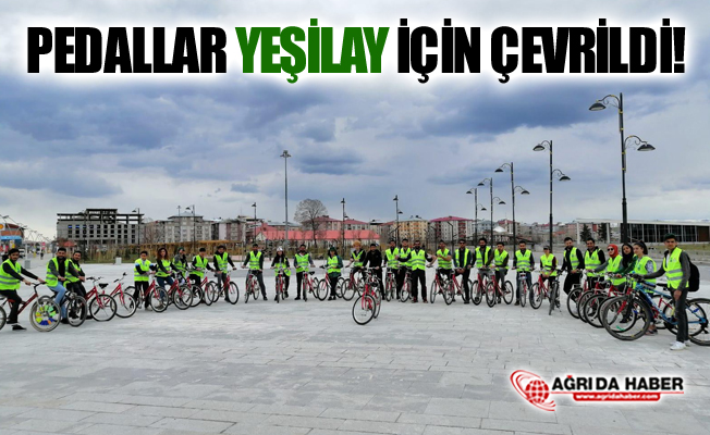 Ağrı'da Pedallar Yeşilay İçin Çevrildi