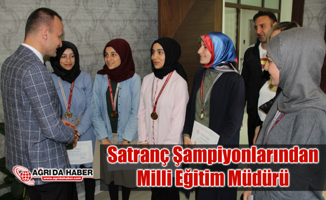 Satranç Şampiyonlarından Milli Eğitim Müdürü Tekin’e ziyaret