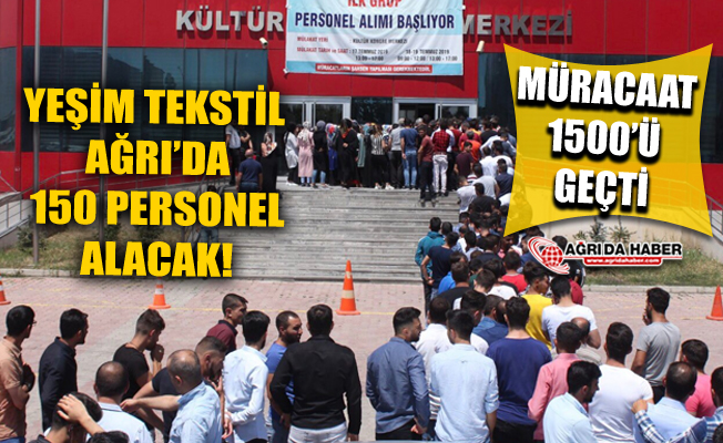 Bursa'nın Ünlü Markası Yeşim Tekstil Ağrı'da Üretim İçin Personel Alımına Başladı