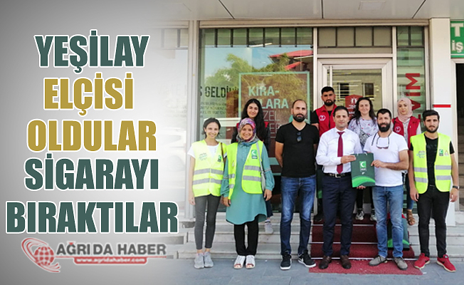 Ağrı Esnafı Yeşilay Elçisi Oldu, Sigara Bırakıldı! Ağrı Esnafı Yeşilay Elçisi Oldu, Sigara Bırakıldı!