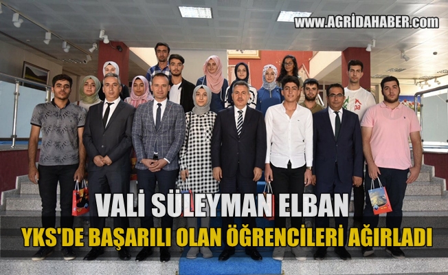 Ağrı Valisi Süleyman ELBAN YKS’de Başarılı Olan Öğrencileri kabul etti