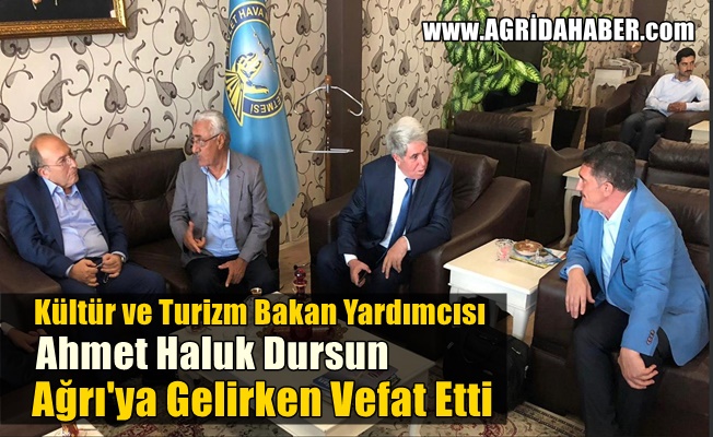Kültür ve Turizm Bakan Yardımcısı Ahmet Haluk Dursun Ağrı yolunda vefat etti