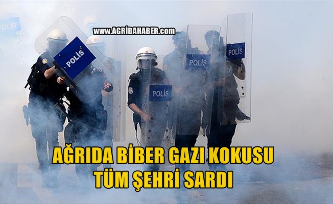 Ağrı Merkezde Şehri Saran  Biber Gazı Panik yarattı