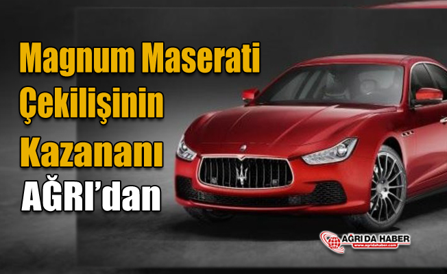 Magnum Maserati Çekilişi Talihlisi Ağrıdan Emrah Kılıç oldu