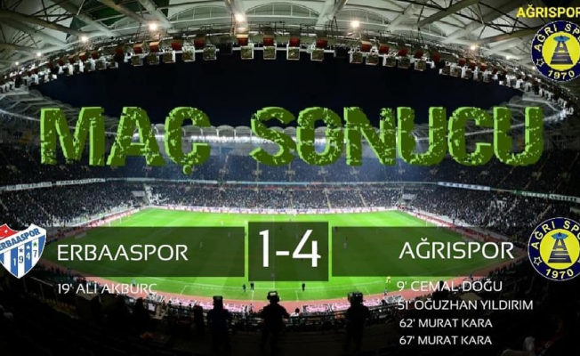 Ağrı Spor Deplasmanda Erba Spor'u 4-1 Yendi
