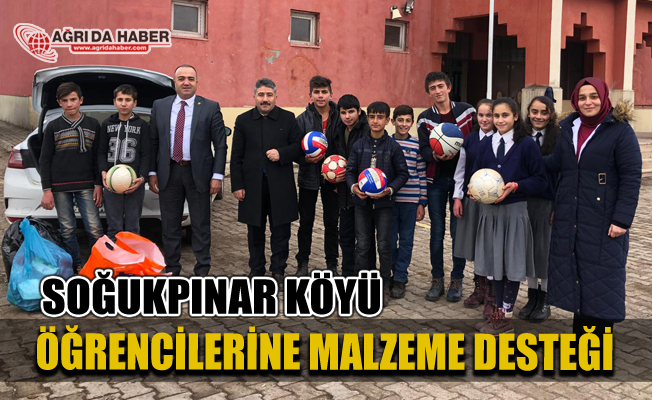 Ağrı GSİM’den Soğukpınar Köyüne Spor Malzemesi Desteği