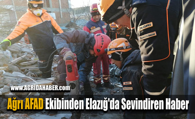 Ağrı AFAD Ekibinden Elazığ'da Sevindiren Haber